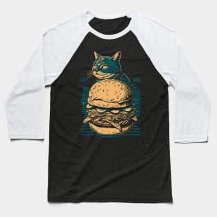 Burger cat Baseball T-Shirt
